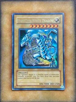 Yugioh Blue-Eyes White Dragon DB1-EN098 Ultra Rare MP - Image 1