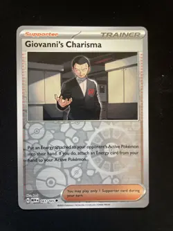 Giovanni's Charisma 161/165 Uncommon 151 Pokemon Reverse Holo Near Mint - Image 1
