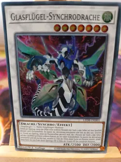 Glasflugel Synchrodrache LED8-DE001 Super Rare Deutsch NM YUGIOH - Image 1