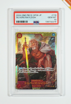One Piece PSA 10 Silvers Rayleigh #OP08-118 Two Legends 2024 Japanese - Image 1