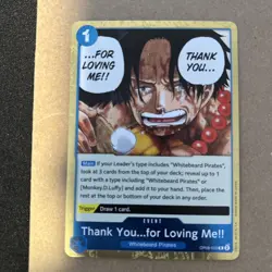 Thank You...for Loving Me!! Rare (R) OP08-053 Two Legends English Foil - Image 2