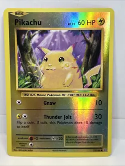 POKEMON TCG PIKACHU 35/108 REVERSE HOLO XY EVOLUTIONS NM - Image 1