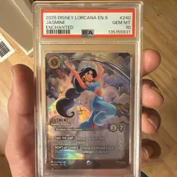 2025 Disney Lorcana EN 9 JASMINE FEARLESS PRINCESS ENCHANTED PSA 10 #240 - Image 1