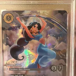 2025 Disney Lorcana EN 9 JASMINE FEARLESS PRINCESS ENCHANTED PSA 10 #240 - Image 4