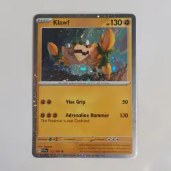 Klawf - Pokemon Scarlet & Violet Base Set (SVI) Cosmos Holo Card Single 122/198 - Image 1