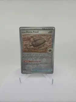 Pokemon 151 Antique Dome Fossil Reverse Holo Card 152/165 W/Toploader - Image 1