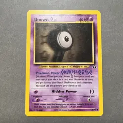 Pokemon Unown TCG Neo Discovery Card 68/75 Unlimited Common - Image 1