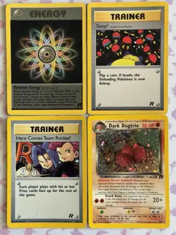 Pokemon Team Rocket Card Lot 6/82, 15/82, 79/82, 80/82 WOTC 1998 TCG Holo Rare - Image 1