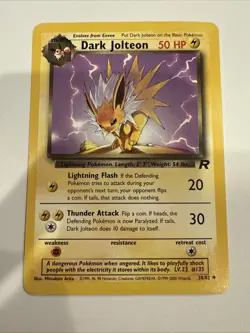 Dark Jolteon Team Rocket 38/82 Pokemon Card LP - Image 1