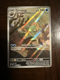 Pokemon TCG Omanyte Scarlet Violet-151 Holo Illustration Rare Card 180/165 - Image 2