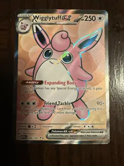 Pokemon TCG Wigglytuff EX Scarlet & Violet Holo Ultra Rare Card 187/165 - Image 1