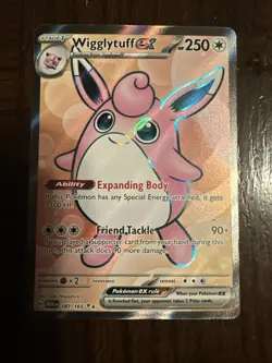 Pokemon TCG Wigglytuff EX Scarlet & Violet Holo Ultra Rare Card 187/165 - Image 2