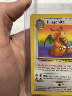 Pokemon Dragonite 19/62 Non Holo Rare WOTC Vintage Pokemon Card Fossil Set LP - Image 3