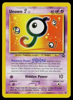Pokemon Card - Unown [J] Wizards Black Star Promos 38 Promo - Image 1