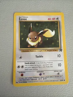 Pokemon Eevee 55/82 Pokemon Card Team Rocket Nintendo Vintage Vtg WOTC TCG NM - Image 1