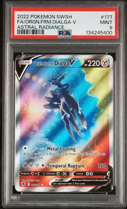 PSA 9 Origin Forme Dialga V Sword & Shield Astral Radiance 177/189 Pokemon Card - Image 1