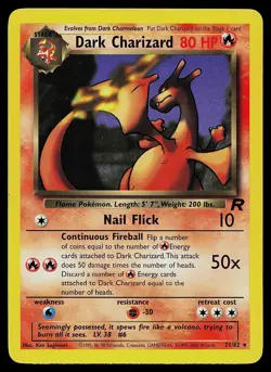 Pokemon Card - Dark Charizard Team Rocket 21/82 Rare - Image 1