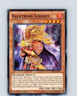 Yu-Gi-Oh TCG Valkyrian Knight LDK2-ENJ21 1st Edition Regular Common Card NM - Image 1