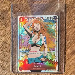 One Piece Nami Straw Hat Crew Character Holo ST01-007 1 Cost Card - Image 2