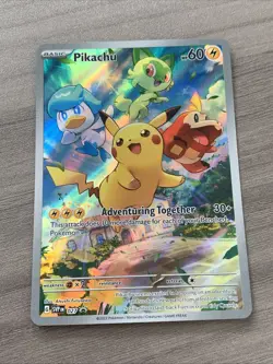 Pokemon Pikachu TCG Black Star ETB Promo Card 2023 SVP027 Paldea Evolved - Image 2