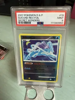 2007 Pokemon Diamond & Pearl Suicune Reverse Foil PSA 9 Secret Wonders Card - Image 1