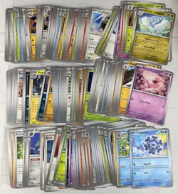 Pokemon TCG 1000 Bulk Card Lot Common/Uncommon No Energy + 5 Ex/V NM - Image 1