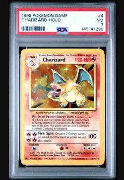 Charizard 1999 Base Set Holo - 4/102 - PSA 7 - NM - Pokemon TCG Card English - Image 1