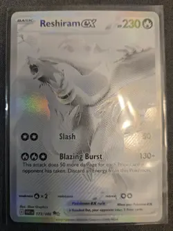 Pokemon TCG Reshiram EX White Flare Holo Card 173/086 SV - Image 2