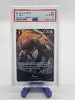 One Piece Card Queen OP08-080 Alt Art PSA 10 GEM MINT Two Legends - Image 1