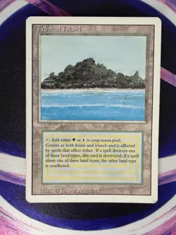 TROPICAL ISLAND Revised Edition Dual Land 1994 Magic the Gathering MTG - Image 1