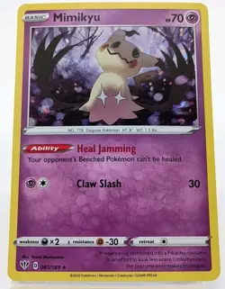 Mimikyu 081/189 Cosmos Holo Darkness Ablaze Pokemon TCG Card NM Promo - Image 1