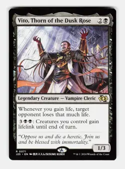 MTG: Vito, Thorn of the Dusk Rose (Anime) | Foundations Jumpstart 71 NM - Image 1