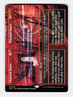 MTG: Charred Foyer // Warped Space (Borderless) | Duskmourn: House of Horror 340 - Image 1