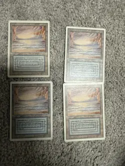 Magic the Gathering Underground Sea Dual Land Revised LP To HP X 4 ( Play Set) - Image 1