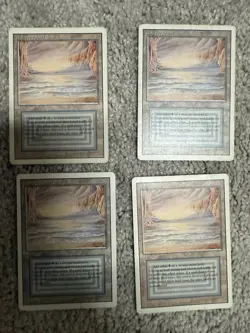 Magic the Gathering Underground Sea Dual Land Revised LP To HP X 4 ( Play Set) - Image 2