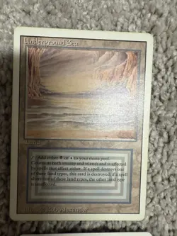Magic the Gathering Underground Sea Dual Land Revised LP To HP X 4 ( Play Set) - Image 3