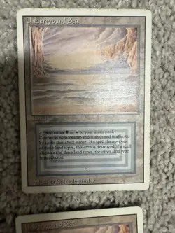 Magic the Gathering Underground Sea Dual Land Revised LP To HP X 4 ( Play Set) - Image 4