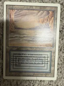 Magic the Gathering Underground Sea Dual Land Revised LP To HP X 4 ( Play Set) - Image 5