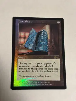 MTG Magic the Gathering Iron Maiden (127/143) Urza's Legacy LP FOIL - Image 1