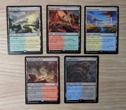MTG Magic Set of 5 Battle Dual Lands Untapped Typed Fetchable Commander NM/LP - Image 1