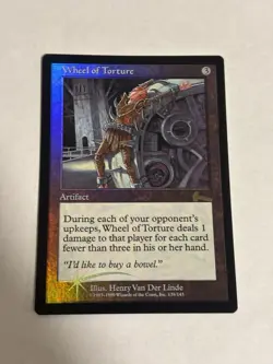 Magic Mtg FOIL Urza's Legacy Wheel of Torture near mint - Image 1