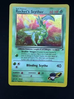 Pokemon Rocket's Scyther Gym Heroes 13/132 Holo Rare Card Wizards English - Image 1