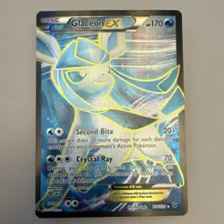 Pokemon Glaceon EX 116/124 Fates Collide Full Art Ultra Rare Holo HP170 English - Image 1