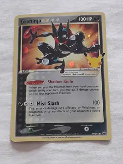Pokemon TCG Greninja Gold Star SWSH144 Celebrations Black Star Promo - Image 1