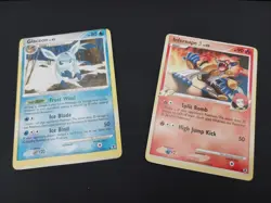 Glaceon 41/111 LP & Infernape 43/111 LP Rising Rivals Pokemon Cards Lot - MISCUT - Image 1