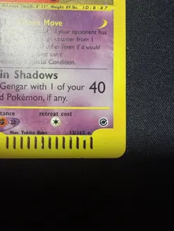 Pokemon Gengar Expedition Holo Rare SWIRL 13/165 - Image 5