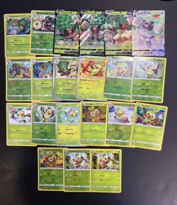 Grookey Thwackey Rillaboom V Card Lot 21 Pokemon Cards! Reverse/Holo/Promo Shiny - Image 1