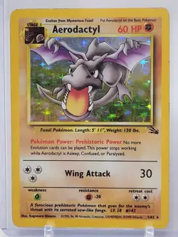 1999 Pokemon Fossil: Holo Rare Aerodactyl & Muk - 1/62 & 13/62 - Vintage - WOTC - Image 2