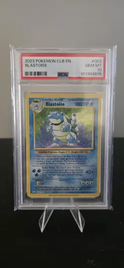 PSA 10 Gem Mint Blastoise 003 Pokemon CLB Trading Card Game Classic - Image 1
