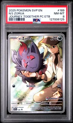 N's Zorua - 189 Journey Together Pokemon Center Exclusive ETB Promo Card - Image 1